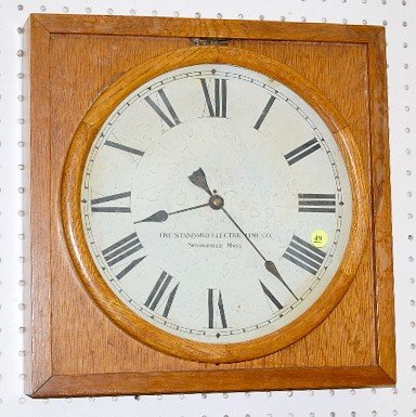 Oak Standard Electric Time Clock Slave