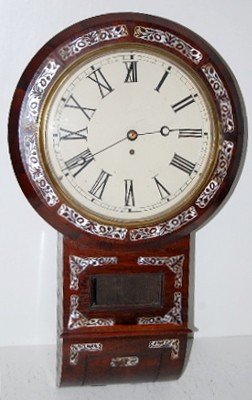 M.O.P. Inlaid Fusee Wall Clock