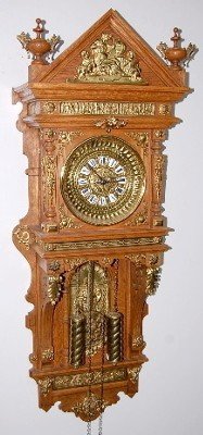 Oak Ansonia “Antique” Hanging 2 Weight Clock