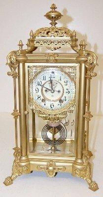 Ansonia “Excelsior” Crystal Regulator Clock