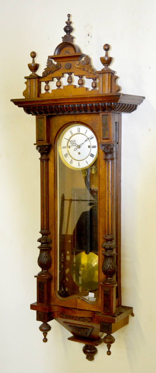 Antique German 3 Weight Vienna Regulator Clock