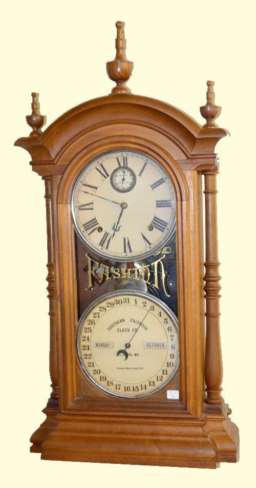 Antique Southern Fashion No. 4 Double Dial Calendar Clock