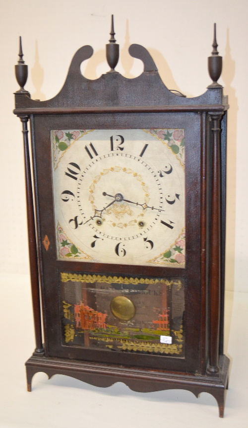 Antique Seth Thomas Pillar & Scroll Wood Works Clock