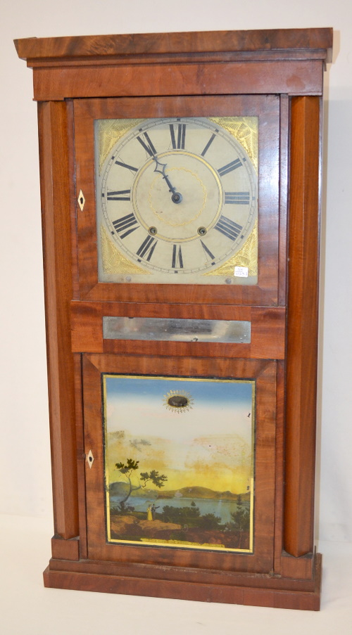 Antique Jerome & Darrow Wood Works Clock