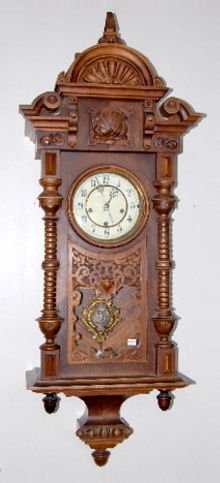 Lenzkirch 4 Bell Carved Wall Clock