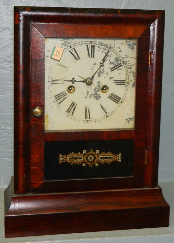1 day E.N.  Welch rosewood cottage clock dial.