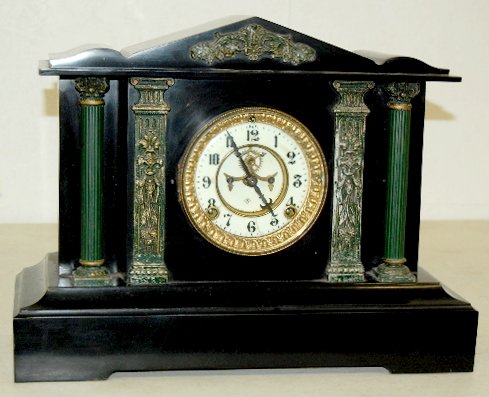 Ansonia Enameled Iron Case Clock “Corinth”