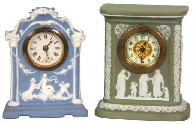 2 Jasperware Mantle Clock
