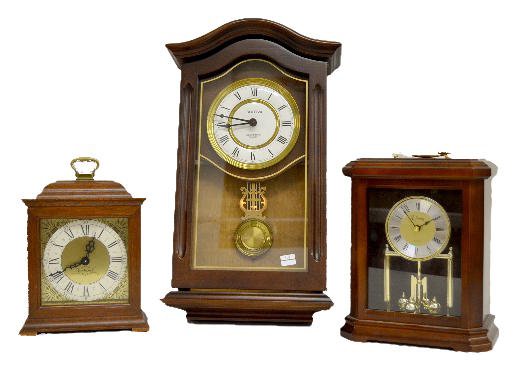 3 Wooden Clocks, Seth Thomas, Bulova & Infinity