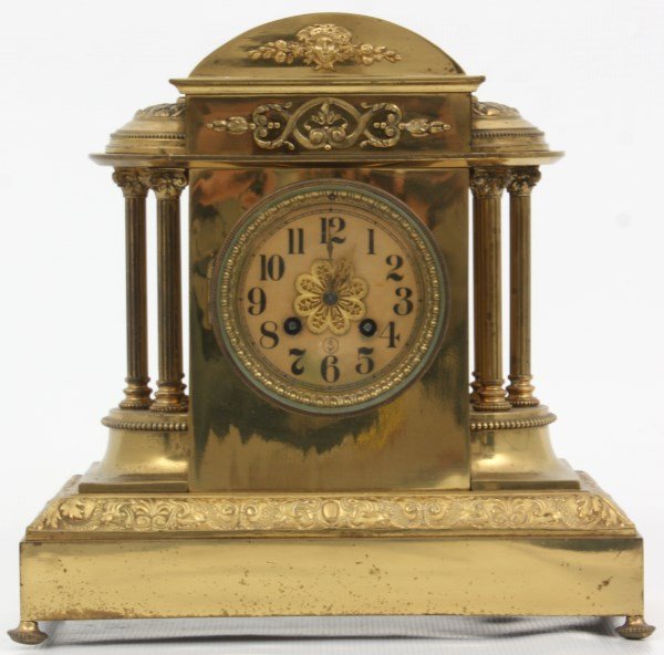 J.E. Caldwell Brass Mantle Clock