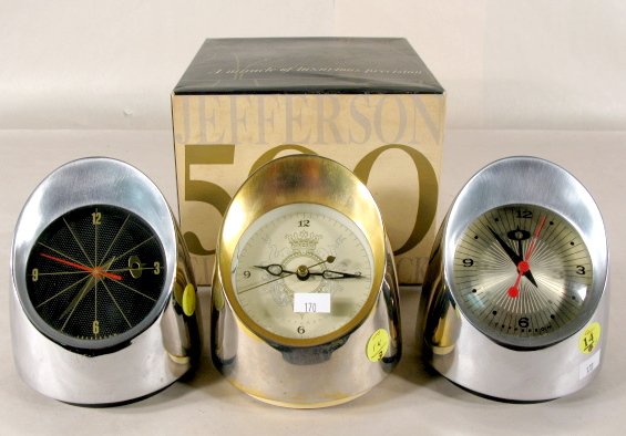3 Jefferson Electric Desk Clocks