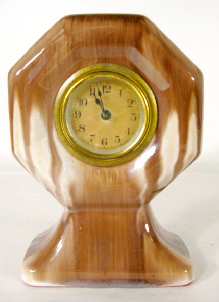 Lux Desk Clock With Pottery Case