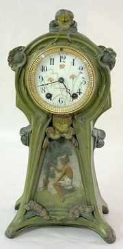 Seth Thomas Artful Art Nouveau Metal Clock