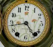 Seth Thomas Artful Art Nouveau Metal Clock
