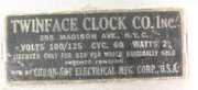 Twin Face Clock Co. Twin Mill Electric Wall Clock