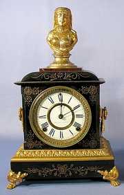 Ansonia Enameled Iron Case Clock