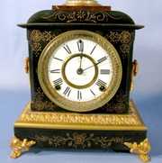 Ansonia Enameled Iron Case Clock