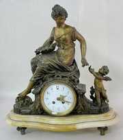 French Statue Clock “Emile Cocur Aine” Paris