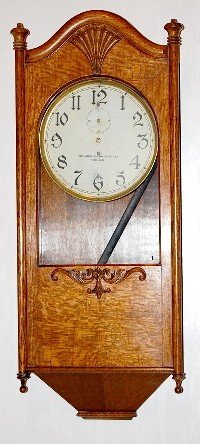 American Clock Co. Oak Wall Regulator