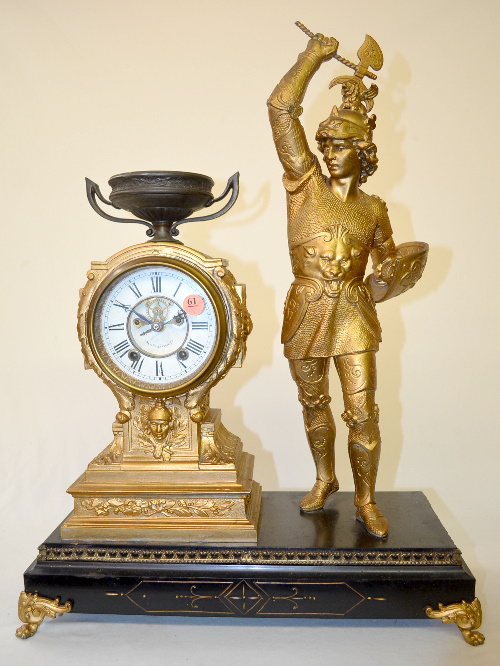 Antique New Haven Statue Clock, “Philip”