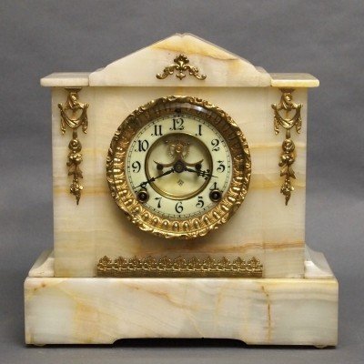 Ansonia Onyx mantle clock
