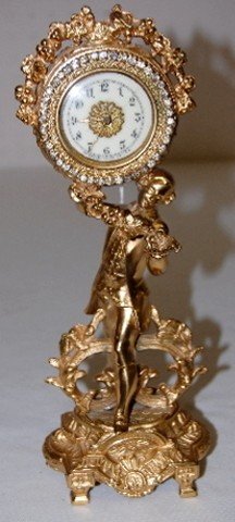 Waterbury Metal Novelty Gentleman Dresser Clock
