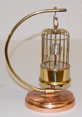 J. Kaiser Animated Bird in Cage Clock