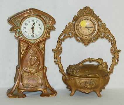 Jewelry Box and Lady Dresser Clocks