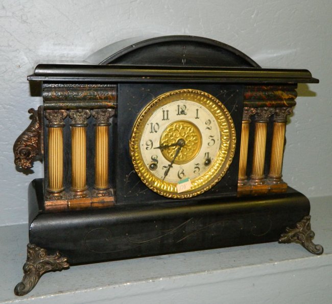 Waterbury Adamantine 8 day mantle clock,