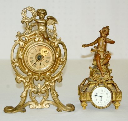 2 Novelty Clocks, New Haven & Western Clock Co.