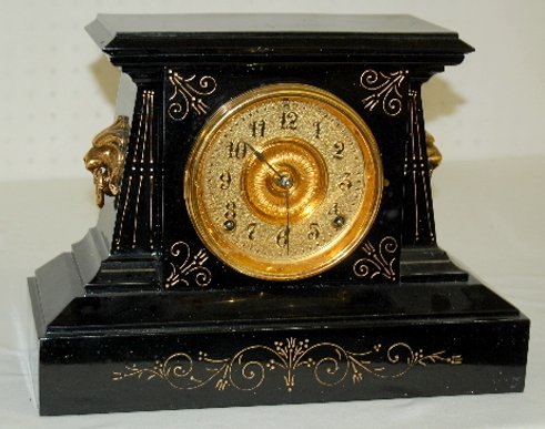 Ansonia Enameled Iron Shelf Clock