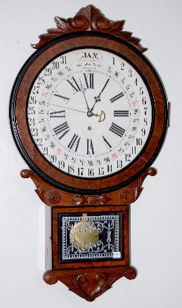 Gilbert Maranville Hanging Calendar Clock