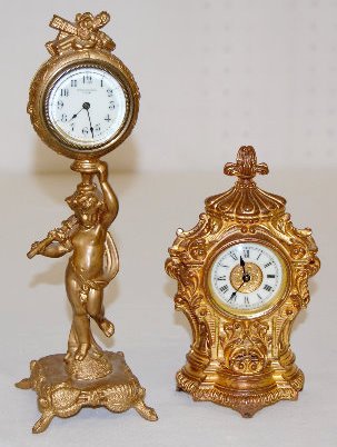 2 Novelty Clocks; New Haven and Ansonia