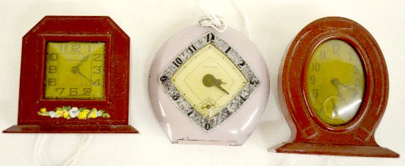 3 New Haven Novelty Clocks