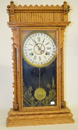 Gilbert “Benworth” Oak Calendar Clock