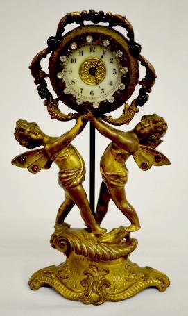 Gilbert No. 92 Jeweled Fairies Novelty Clock
