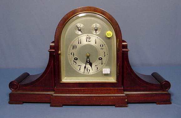 Junghans Full Westminster Tambour Scroll Clock