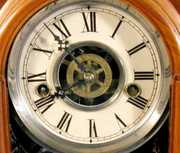 Waterbury Corona Carved Parlor Clock w/Alarm