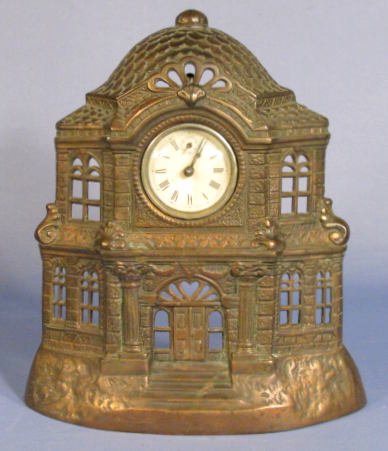 Iron Front Alarm Clock Formed as a Large Building