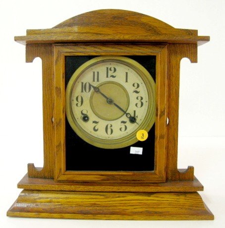 Ingraham Oak Cabinet Clock