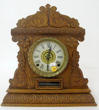 Ingraham Cabinet No.15 Oak Clock