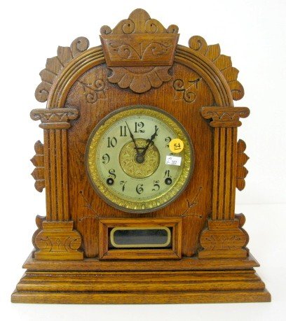 Ingraham Cabinet No.11 Oak Clock