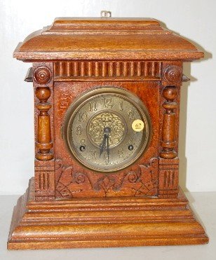 Oak Ingraham Cabinet Clock