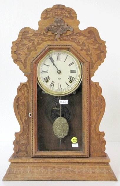 Oak Ansonia Lombard Kitchen Clock