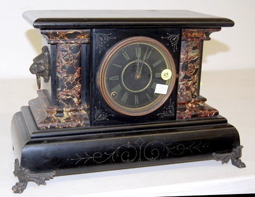Ingraham “Regent” Marbleized Mantle Clock
