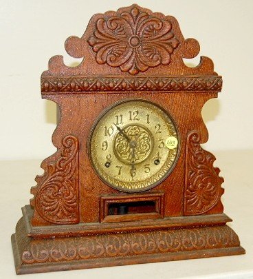 Ingraham Oak Cabinet No. 17 Clock