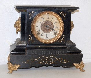 Ansonia Iron Case Mantle Clock