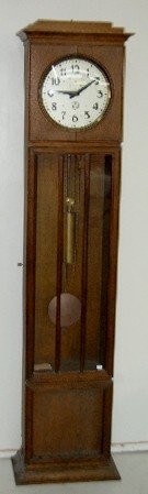 A.E.G. Oak German 1 Weight Tall Case Clock