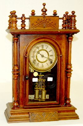 Ansonia Louis XV Mantel Clock, Walnut