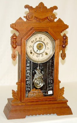 Ansonia Walnut Mantel Clock, “Illinois”